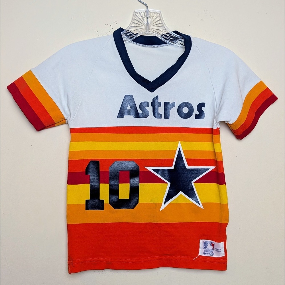 Vintage Houston Astros Medalist Sand-Knit Jersey MLB Little League Youth Small